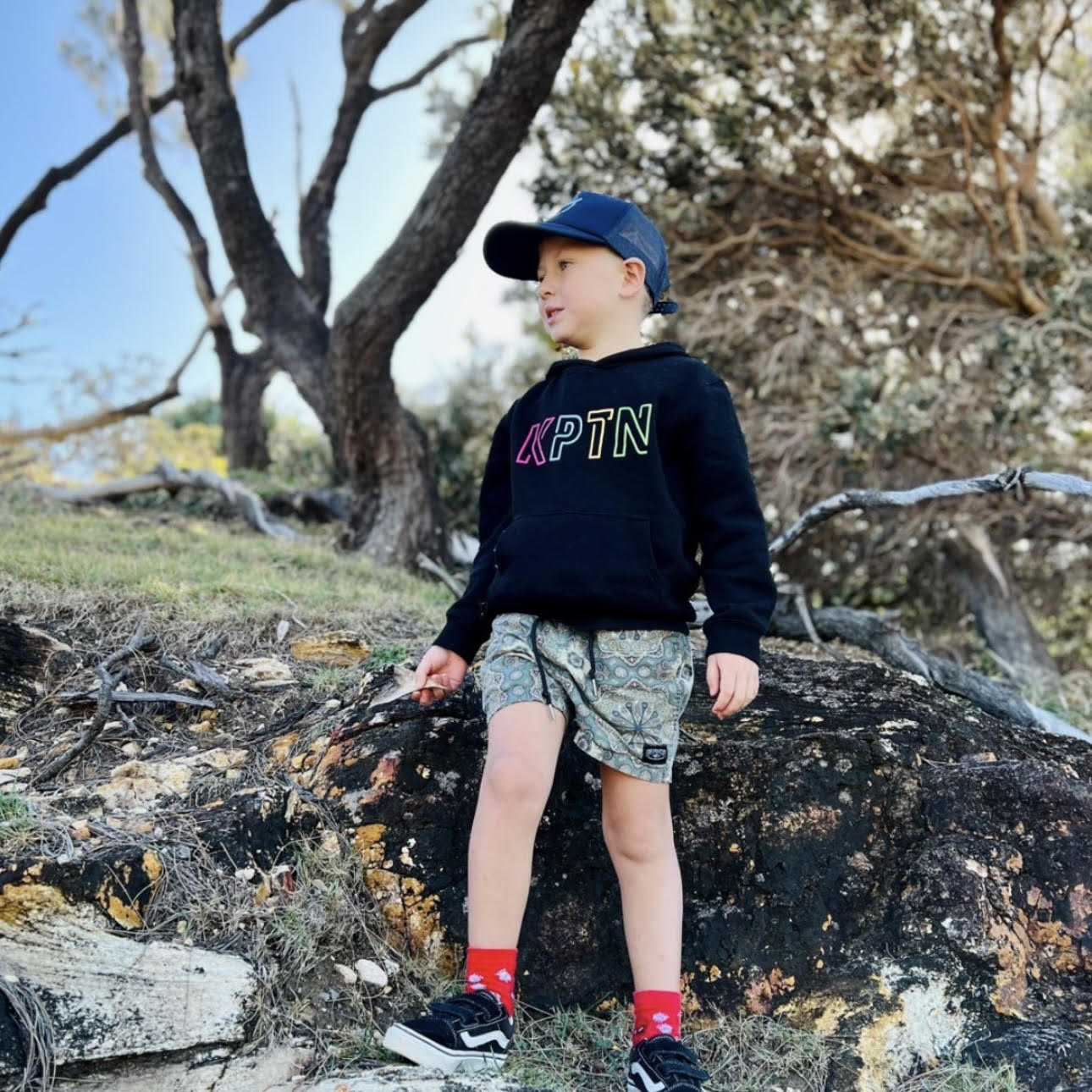 Kids Neon Logo Hoodie